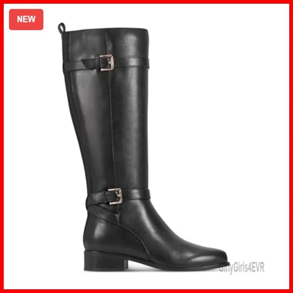 Knee High Leather Boots with Arch Support & Cushioned Comfort